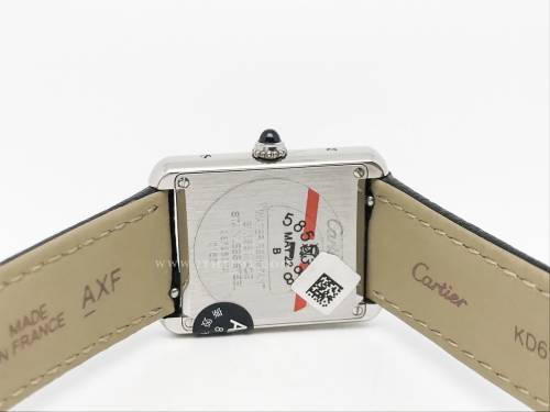 Cartier Tank Solo Small Dia SS/LE Wht AF Swiss Qtz