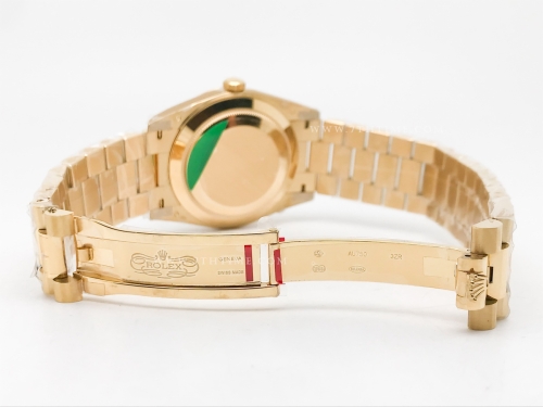 DayDate 40mm 904L Flt Wt YG/YG C-Blk/Stk TMF SH3255