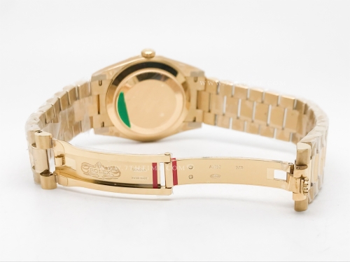 DayDate 40mm 904L Flt Wt YG/YG Blk/B.Dia TMF SH3255