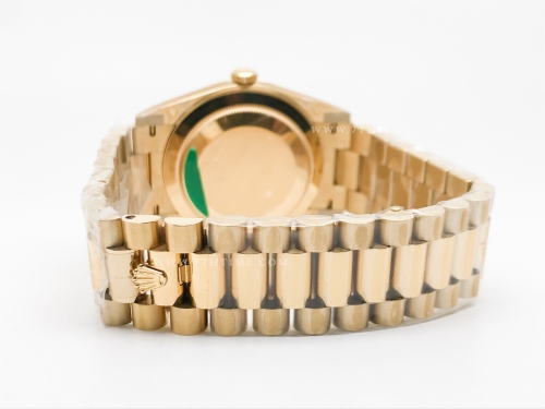 DayDate 40mm 904L Flt Wt YG/YG Blk/B.Dia TMF SH3255