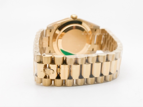 DayDate 40mm 904L Flt Wt YG/YG Grn/Rm/Stk TMF SH3255