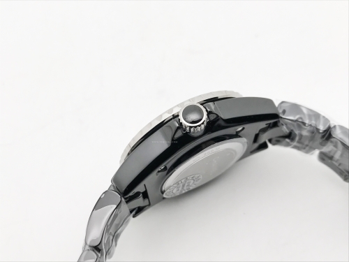 J-12 Ladies 33mm CER/CER Blk/Dia XF Sw Qtz