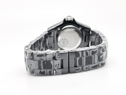 J-12 Ladies 33mm CER/CER Blk/Dia XF Sw Qtz