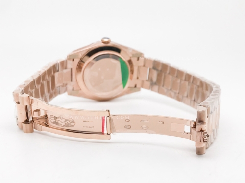 DayDate 40mm 904L Flt Wt RG/RG Grn/Rm/Stk TMF SH3255