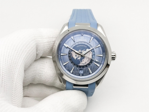 Aqua Terra GMT Worldtimer 43mm SS/RU S-Blue VSF A8938