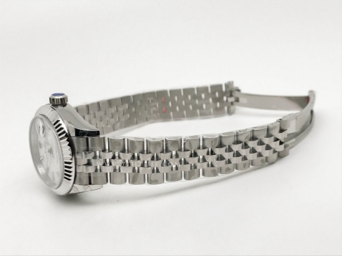 DateJust Ladies 28mm Jub Flt 904L SS/SS White/Stk GMF A2671