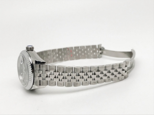 DateJust Ladies 28mm Jub Flt 904L SS/SS Grey/Stk GMF A2671