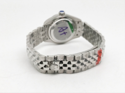 DateJust Ladies 28mm Jub Flt 904L SS/SS Grey/Stk GMF A2671