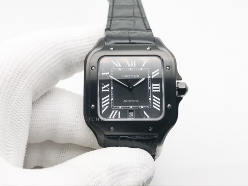 Santos De Cartier 2018 Mens XL DLC/LE Blk BVF MY9019