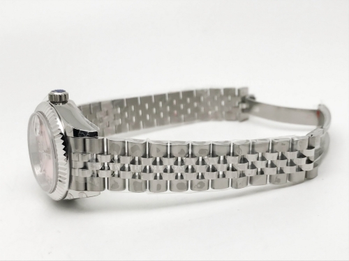 DateJust Ladies 28mm Jub Flt 904L SS/SS Pink/Rm GMF A2671