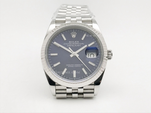 DJ 36mm Jub Flt 904L SS/SS Blue/Stk APF VR3235