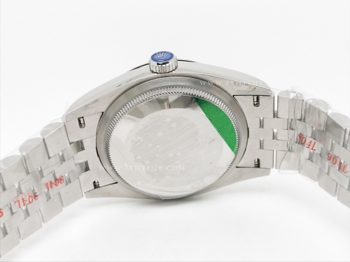 DJ 36mm Jub Flt 904L SS/SS Grn/Stk APF VR3235