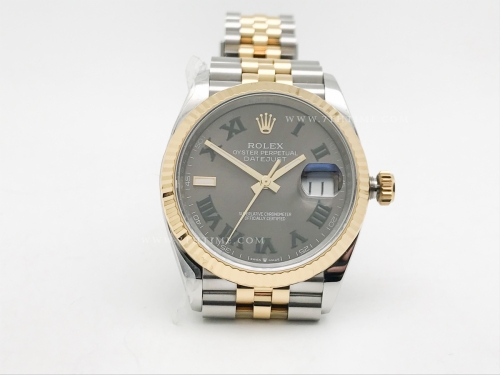 DJ 36mm Jub Flt 904L YG/SS Grey/Rm APF VR3235