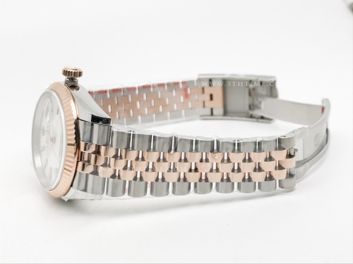 DJ 36mm Jub Flt 904L RG/SS Wht/Stk APF VR3235