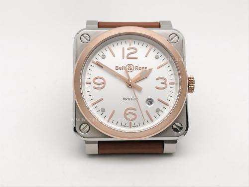 Bell Ross BR03-92 Diver 42mm RG/SS/LE Wht WMF MY9015
