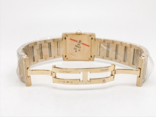 Ladies Tank Francaise Med Dia YG/YG Sil 8848F Sw Qtz