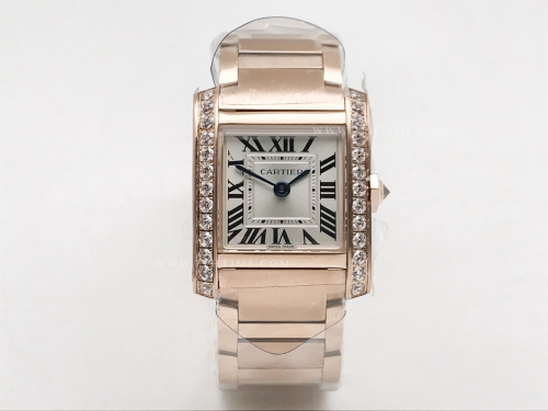 Ladies Tank Francaise Sml Dia RG/RG Sil 8848F Sw Qtz