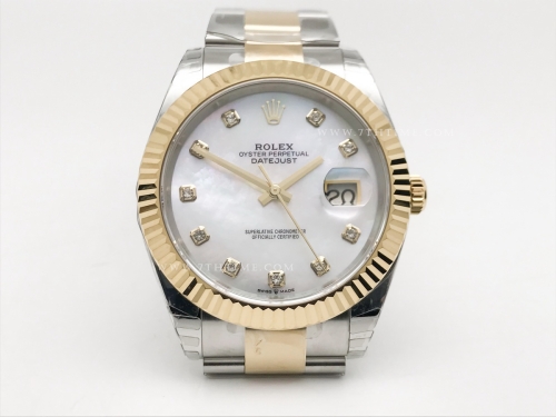 DJ2 41mm 126333 Oys Flt 904L YG/SS M-Wh/Dia EWE A3235