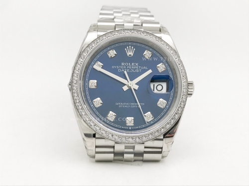 DJ 36mm Jub Dia 904L SS/SS Blue/Dia VSF VS3235