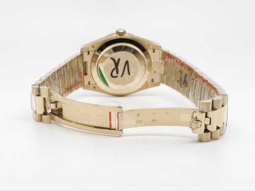 DayDate 40mm 904L Flt YG/YG Blk/Dia GMF VR3255