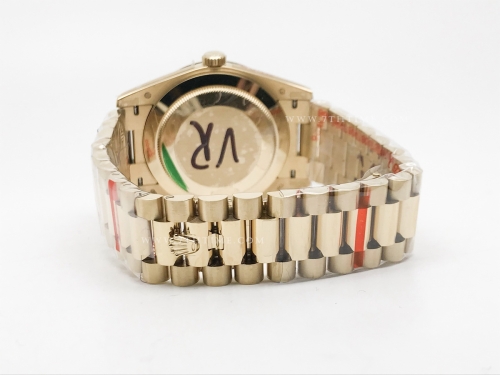 DayDate 40mm 904L Flt YG/YG Blk/Dia GMF VR3255