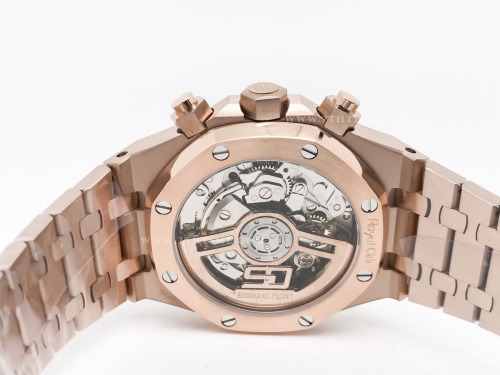 Royal Oak Chrono 26240OR RG/RG Wht/Stk BF A7750 Mod