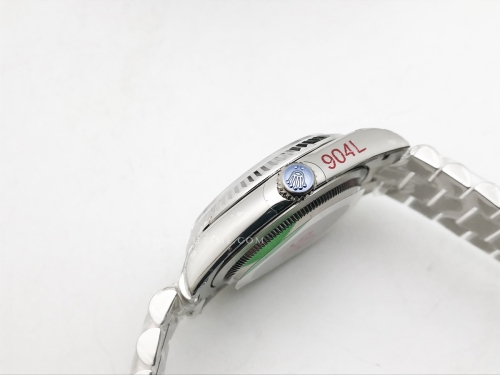 DayDate 36mm Wt 904L Flt SS/SS Wht/Rm/Stk QF VR3255