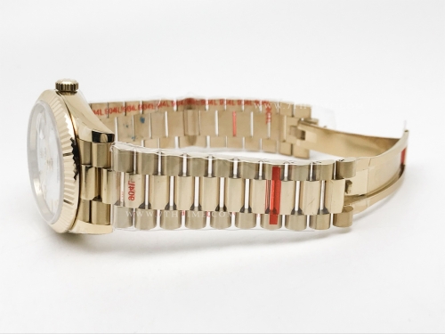 DayDate 40mm 904L Flt YG/YG Wht/Rm/Stk GMF VR3255