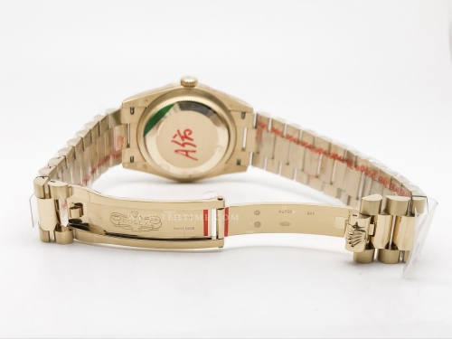 DayDate 36mm Wt 904L Flt YG/YG Wht/Rm/Stk QF VR3255