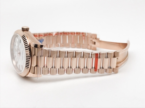 DayDate 40mm 904L Flt RG/RG Wht/Stk GMF VR3255