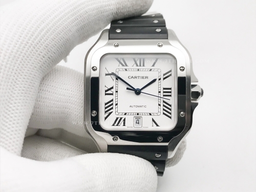 Santos De Cartier 2024 Mens XL SS/RU White AF MY9015