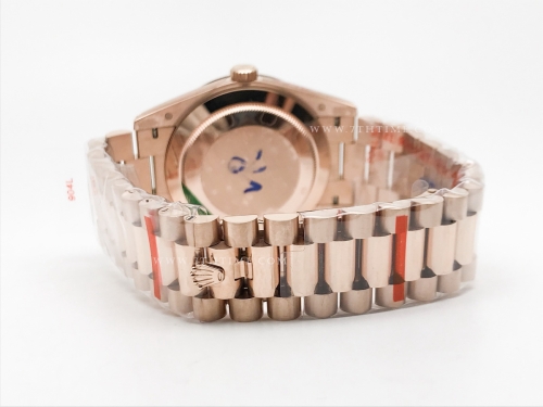 DayDate 40mm 904L Flt RG/RG Grn/Stk GMF VR3255