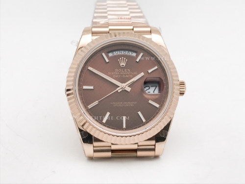 DayDate 40mm 904L Flt RG/RG G-Brn/Stk GMF VR3255