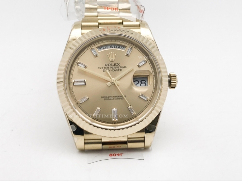 DayDate 40mm 904L Flt YG/YG Gold/Dia GMF VR3255