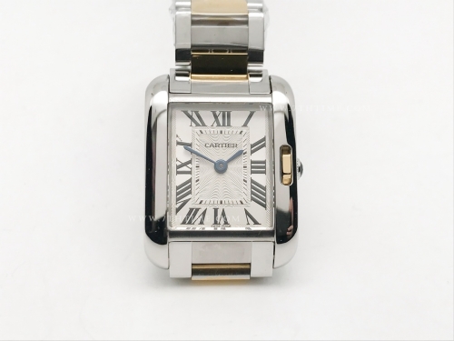 Ladies Cartier Tank Francaise YG/SS Wht/Rm K11 Sw Qt