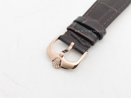 Cellini Date 39mm RG/LE White/Stk GMF Asia 3165 Mod