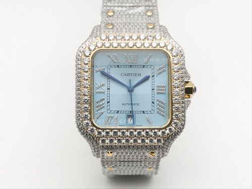 Santos 40mm Dia Dia/Dia/YG L-Blue/Dia-Rm TWF MY8215