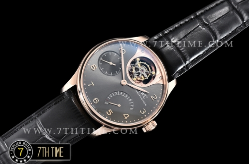 IWC Portuguese Tourbillon IW5046 Grey Dial with Rose Gold Numerals 18K Rose Gold Thick Plated Case