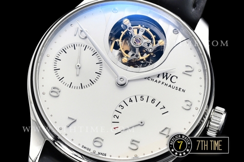 IWC Portuguese Tourbillon IW5046 White Dial with Steel Numerals & Hands Solid Stainless Steel 316L