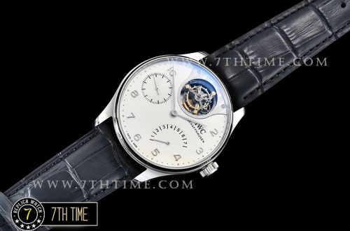 IWC Portuguese Tourbillon IW5046 White Dial with Steel Numerals & Hands Solid Stainless Steel 316L