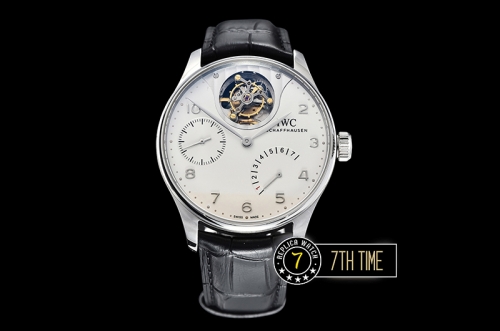 IWC Portuguese Tourbillon IW5046 White Dial with Steel Numerals & Hands Solid Stainless Steel 316L