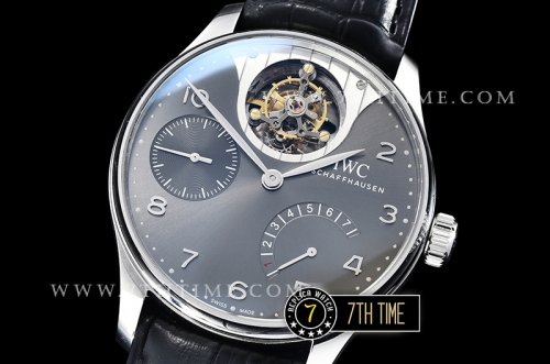 IWC Portuguese Tourbillon IW5046 Grey Dial with Steel Numerals & Hands Solid Stainless Steel 316L