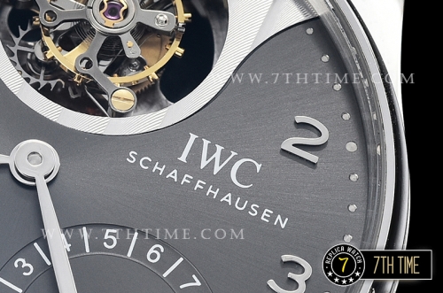 IWC Portuguese Tourbillon IW5046 Grey Dial with Steel Numerals & Hands Solid Stainless Steel 316L