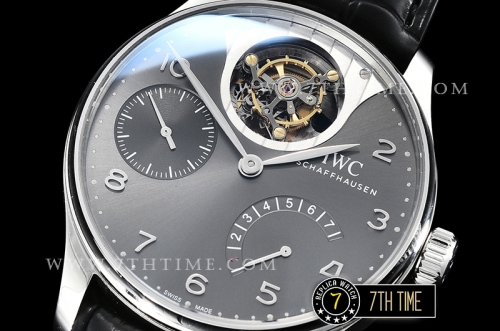 IWC Portuguese Tourbillon IW5046 Grey Dial with Steel Numerals & Hands Solid Stainless Steel 316L
