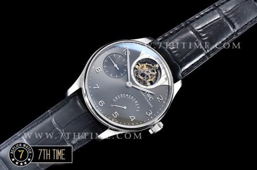 IWC Portuguese Tourbillon IW5046 Grey Dial with Steel Numerals & Hands Solid Stainless Steel 316L