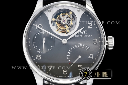 IWC Portuguese Tourbillon IW5046 Grey Dial with Steel Numerals & Hands Solid Stainless Steel 316L
