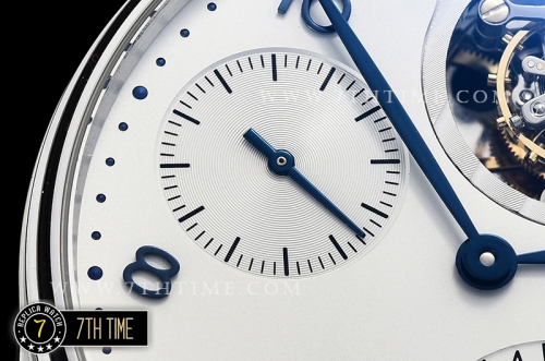 IWC Portuguese Tourbillon IW5046 White Dial with Blue Numerals & Hands Solid Stainless Steel 316L