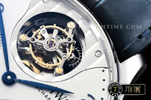 IWC Portuguese Tourbillon IW5046 White Dial with Blue Numerals & Hands Solid Stainless Steel 316L