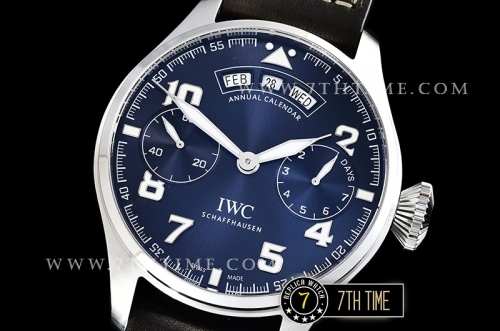 Big Pilot Annual Calendar "Le Petit Prince" Blue Dial with Numeral markers Solid Stainless Steel 316L