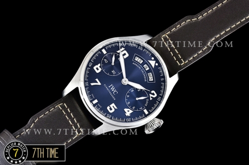 Big Pilot Annual Calendar "Le Petit Prince" Blue Dial with Numeral markers Solid Stainless Steel 316L